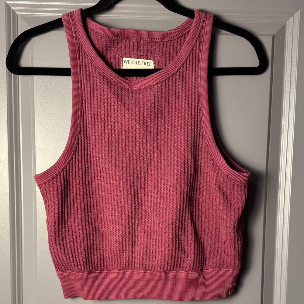 Free People Waffle Knit Tank Top